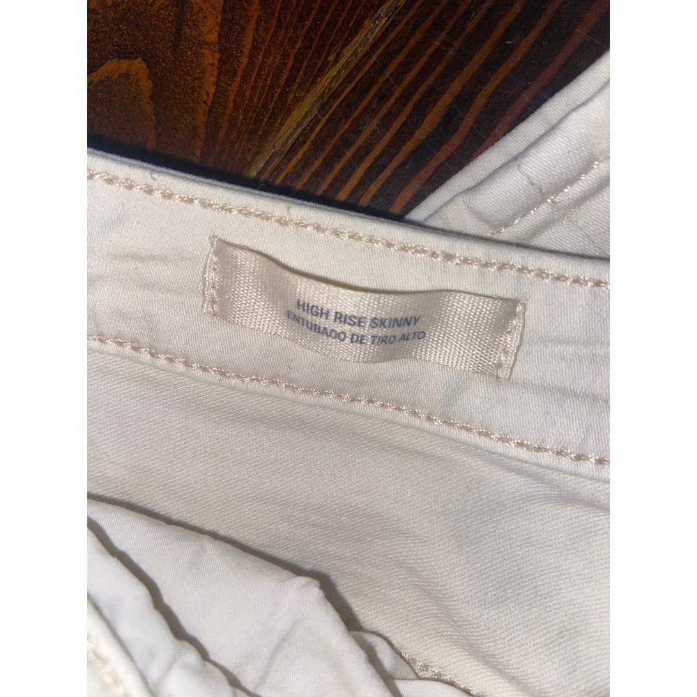 Universal Thread Cream Nautical High Rise Skinny Jeans Button Fly Coastal 6/28R - Picture 4 of 5